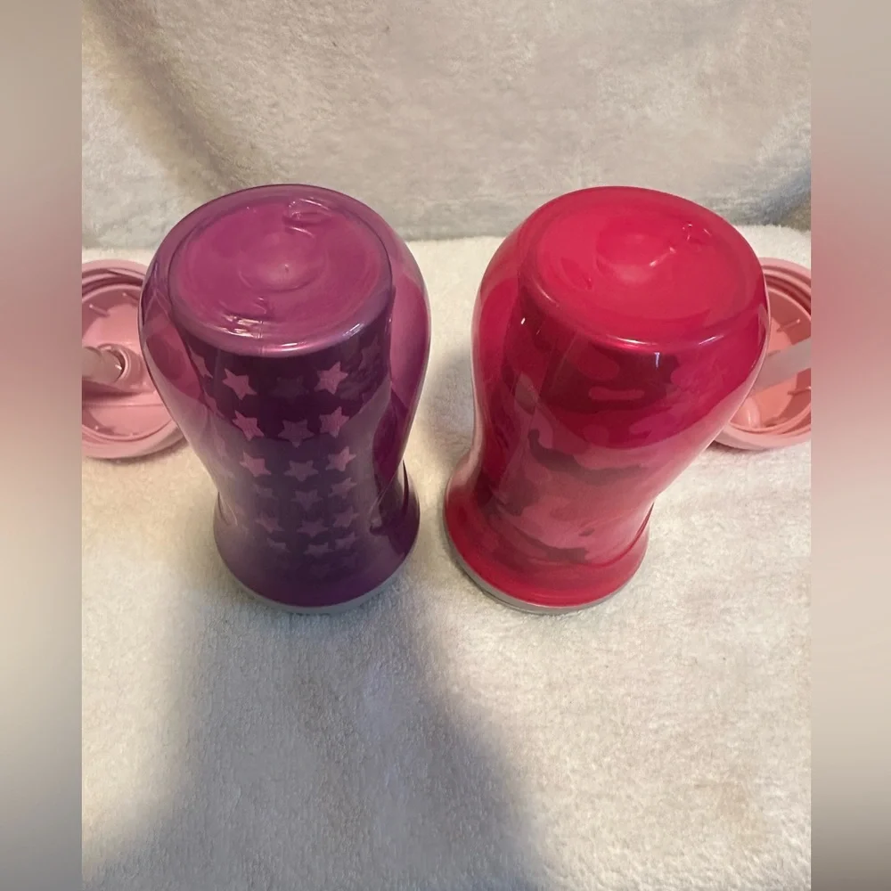 Like New! Chicco Insulated Flip-Top Straw Cup 9oz, Pink/Purple, 12m+ (2pk)‎